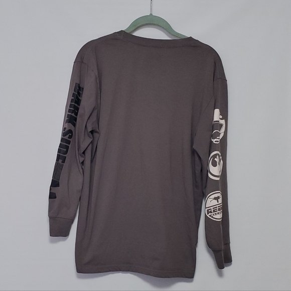 Disney Star Wars Long-Sleeve Gray Dark Side Rebel Alliance Large T-shirt - Picture 2 of 5